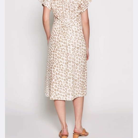 *Final Sale* Joie COADY LEOPARD-PRINTED SHIRT DRESS IN PORCELAIN - Picture 3 of 16